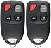 KeylessOption Keyless Entry Remote Control Car Key Fob for KPU41805 Model 41805 Mazda 6 (Pack of 2)