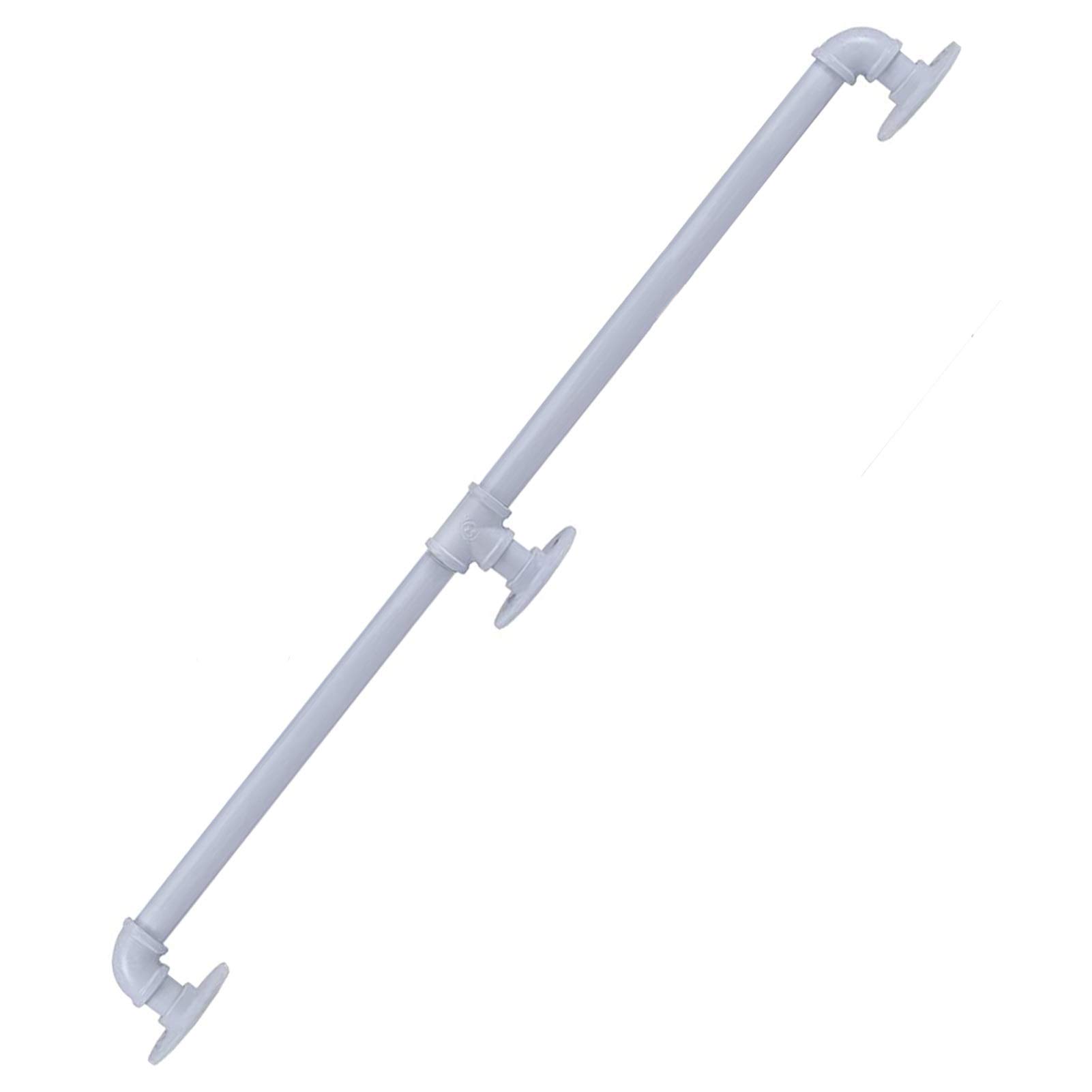 LWJSOCP Complete Staircase Handrail Kit - White Banister with Wall Mount Support for Indoor/Outdoor Use - 12ft (360cm) - Ideal for Lofts and Stairs Safety