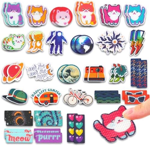 50+ Sensory Stickers for Anxiety Relief - Bundle with 50 Cute Animal Texture Sensory Stickers for Phones, Desk, Laptops, Fidgets, Office, More | Soft Anti Stress Textured Sticker image 4