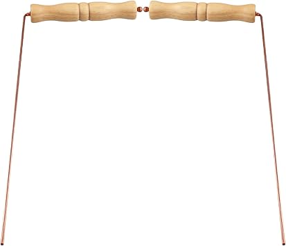 Copper Dowsing Rods Kit for Divination Tool - Natural Wooden Handles Divining Rods