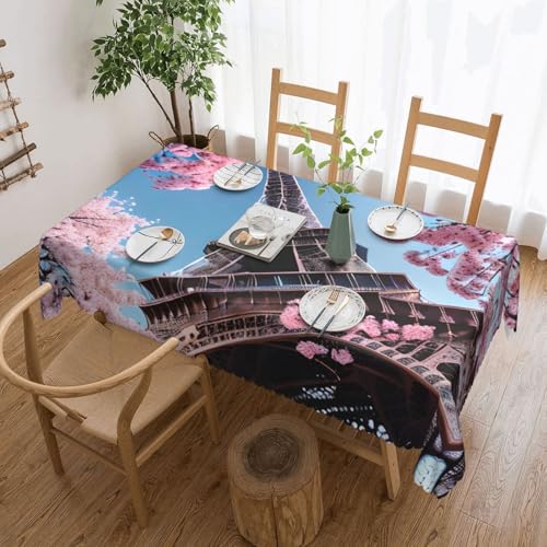 Nappe Paris Tour Eiffel rectangulaire en tissu imprimé pour table de buffet et dîner - 2