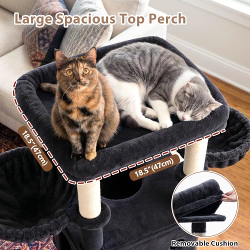 Image of Gitelsnour Cat Tree, 78.7'' Tall Tower with Extra Wide Top Platform GCT804G