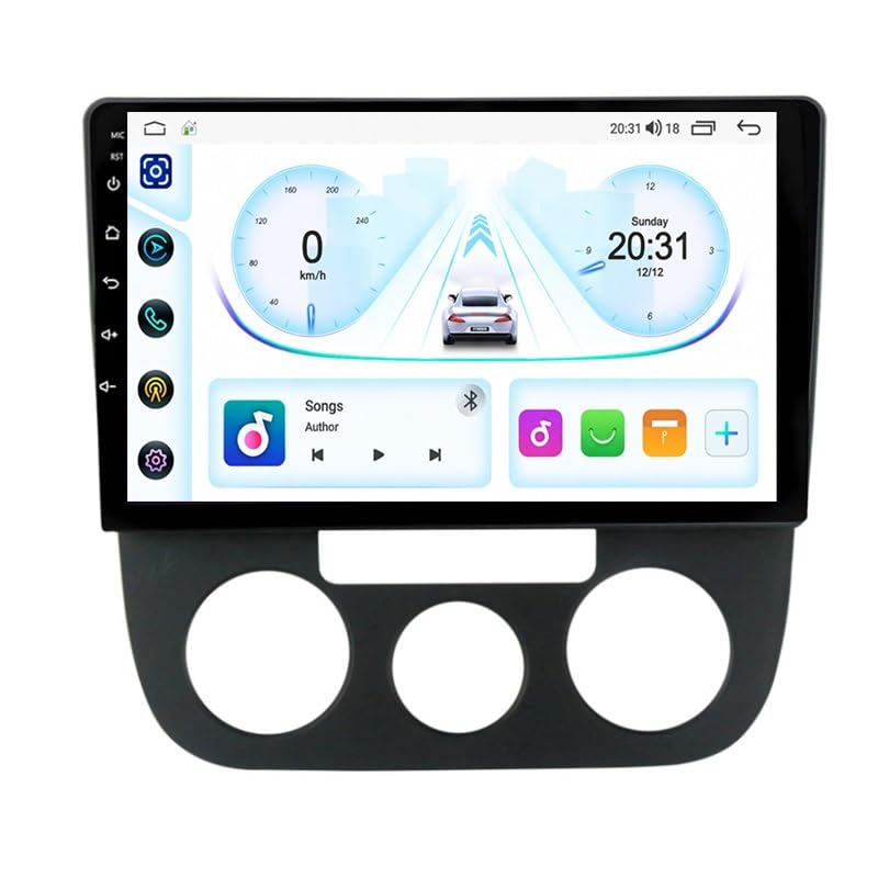 Pantalla táctil de 9" con CarPlay inalámbrico y Android Auto para Jetta 5