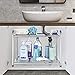 Auledio Under Sink Shelf Organizer, 2-Tier Storage Rack with Flexible & Expandable 15 to 25 inches for Kitchen Bathroom Cabinet