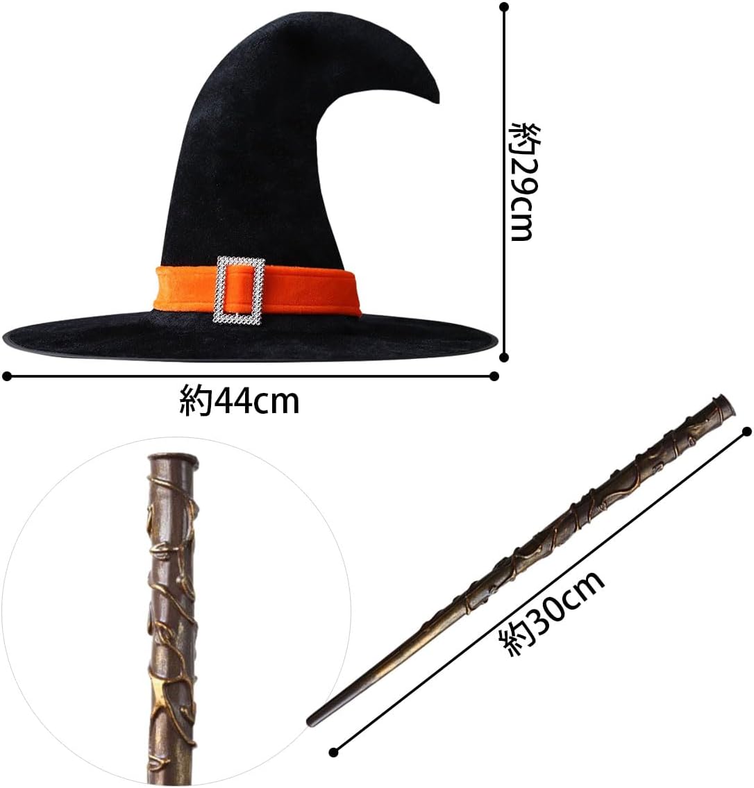 [monoii] サイズ選べる ハロウィン ワンピース レディース 可愛い 魔女 コスプレ イベント コスチューム 長袖 ハロウィンコス パーティー 衣装 ドレス