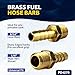Five Oceans Brass 1/4-Inch NPT Universal Boat Fuel Tank Connector, 5/16-Inch Barb Hose, Fits Most Portable Marine Fuel Tanks - FO4278