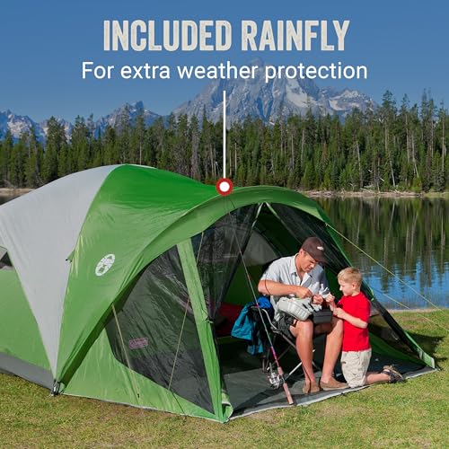 Coleman Evanston Screened Camping Tent, 6/8 Person Weatherproof Tent with Roomy Interior Includes Rainfly, Carry Bag, Easy Setup and Screened-in Porch by Coleman - Image 7