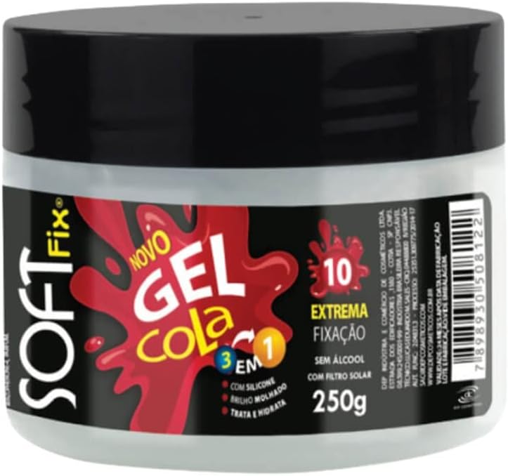 Soft Fix Gel Fixador Cola Branco 250G Softfix Incolor