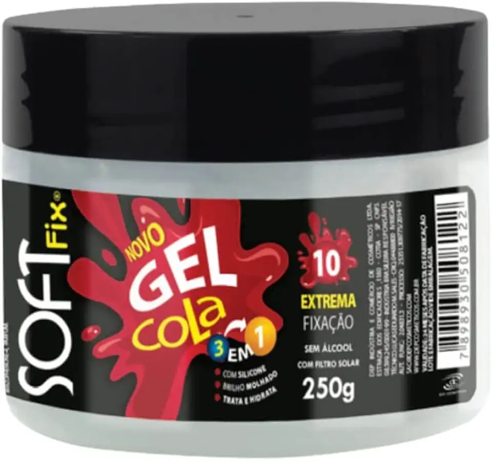 Soft Fix Gel Fixador Cola Branco 250G Softfix Incolor