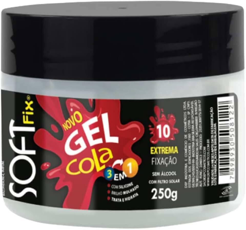 Soft Fix Gel Fixador Cola Branco 250G Softfix Incolor