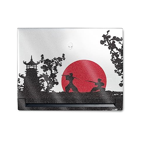 MightySkins Glossy Glitter Skin Compatible with Alienware M18 R1 (2023) Full Wrap Kit - Nihon Samurai | Protective, Durable High-Gloss Glitter Finish | Easy to Apply & Change Styles | Made in The USA