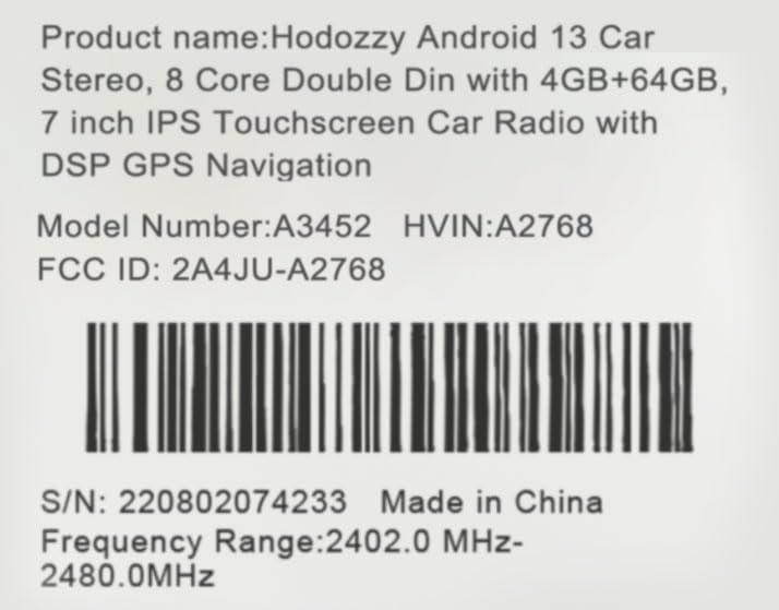 Miniatura 8 de Hodozzy Estéreo de coche Android, 8 núcleos doble DIN con 4 GB+64 GB, 7 pulgadas IPS pantalla táctil radio de coche con DSP navegación GPS Carplay