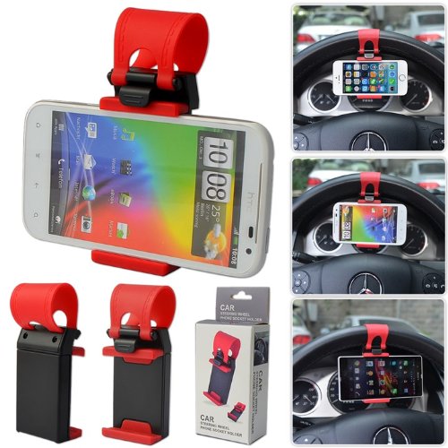 First2Savvv Universal Steering Wheel In Car Mount Clip Holder For Motorola Defy With Motoblur Wilder Droid Razr M Droid Razr Hd Droid Razr Maxx Hd Razr I #TOP1