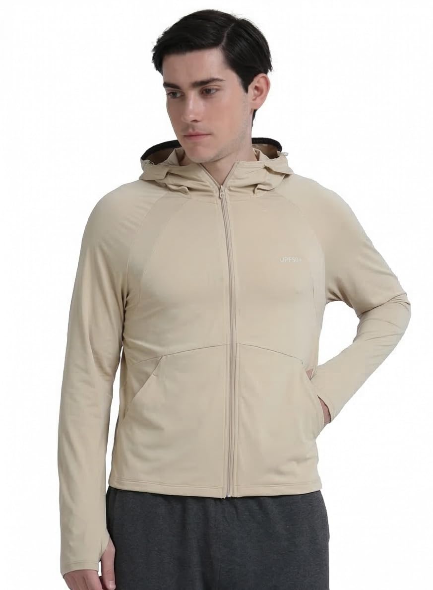 fabsports Men's UV Protection Sun Screen Jacket, Sun Protection Clothing, Lightweight with UPF 50+ Protection for Outdoors-picture-46