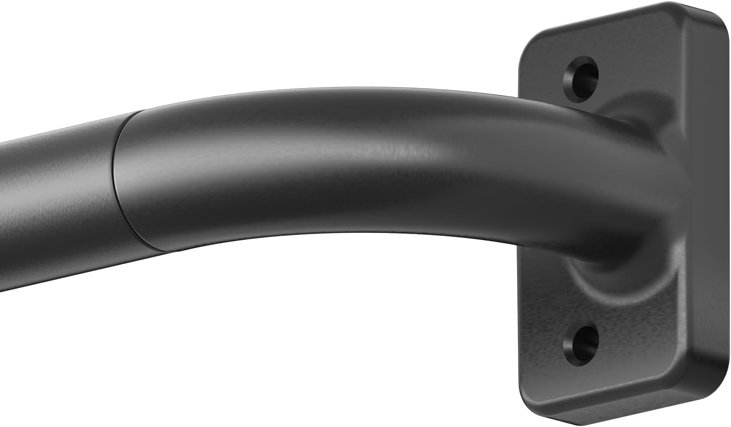 Curtain Rod for Windows 36 to 48 Inches, Blackout Wrap Around Curtain Rod for Bedroom, Living Room, 1 Inch Diamete Adjustable Drapery Rods,Matte Black