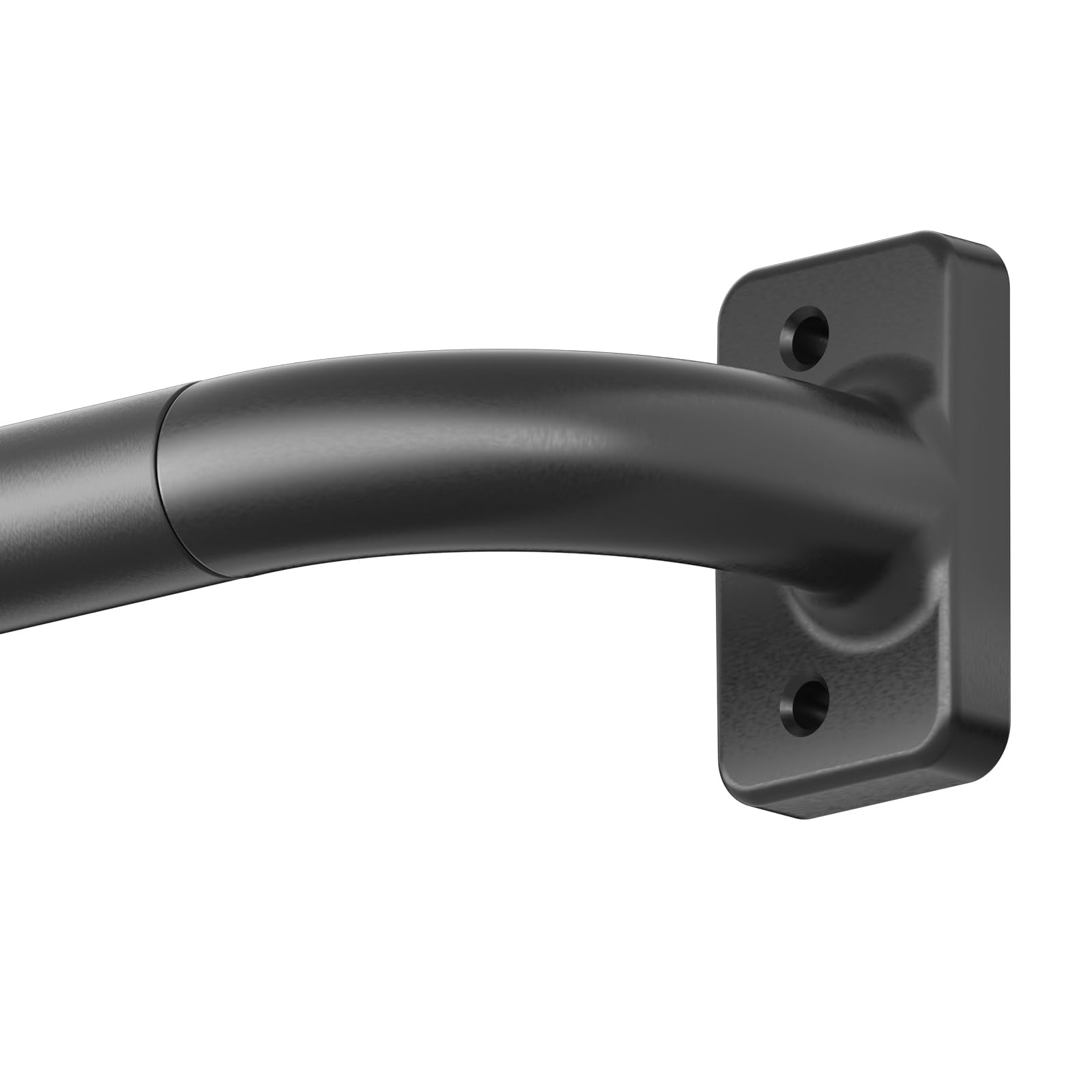 Ycinadou Curtain Rod for Windows 36 to 48 Inches, Blackout Wrap Around Curtain Rod for Bedroom, Living Room, 1 Inch Diamete Adjustable Drapery Rod，Matte Black