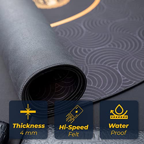 Triton® Premium Portable Poker Table Mat 10 Player + Triton Premium Poker Playing Cards for Texas Holdem Poker