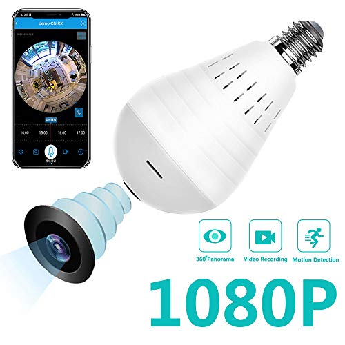 Light Bulb Camera, Include 32GB Card 960P WiFi Security Camera, HD Wireles IP LED Cam,Indoor/Outdoor Home Surveillance Cameras, Motion Detection, Night Vision (Light Bulb Camera Include 32GB Card)