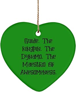 Sarcastic Guide Heart Ornament, Guide. The Kingpin. The Dynamo. The Maestro, Present for Friends, Best Gifts from Colleagues, Gift Ideas for her, Gift Ideas for him, Gift Ideas for, Gift Ideas for