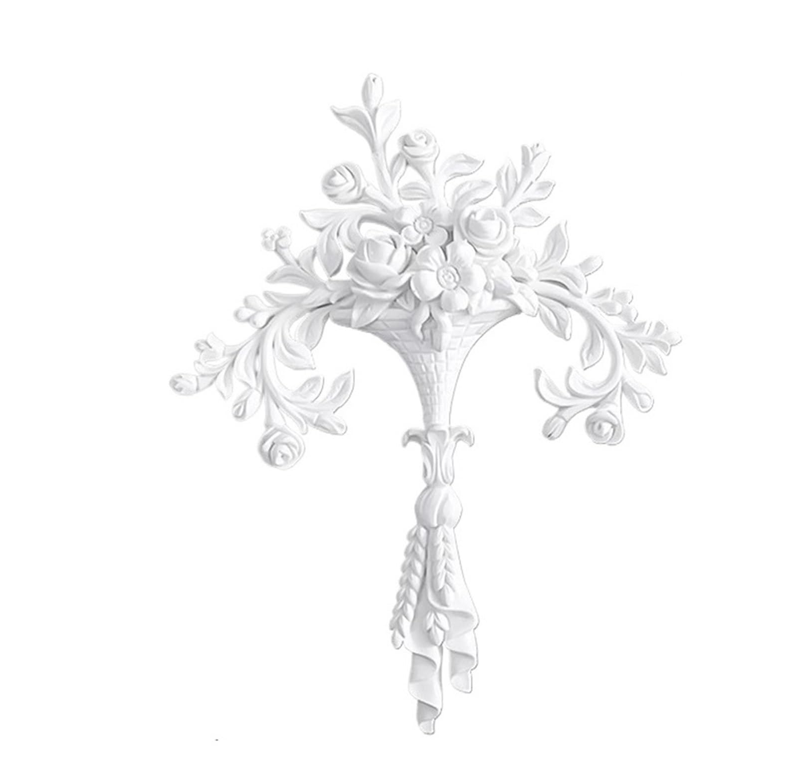 Jtksscs 33X25.7x3.3cm Wall Moulding Decorative Appliques Diy Carved Onlay For Bed Door And Onlays For Furniture Cabinet Wardrobe Decoration