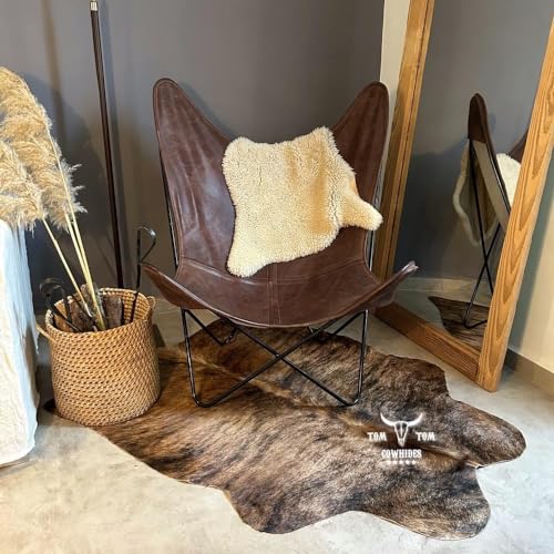 Tapete de Cuero Natural Tomtom Cowhides 4ft x 3.5ft miniatura 2