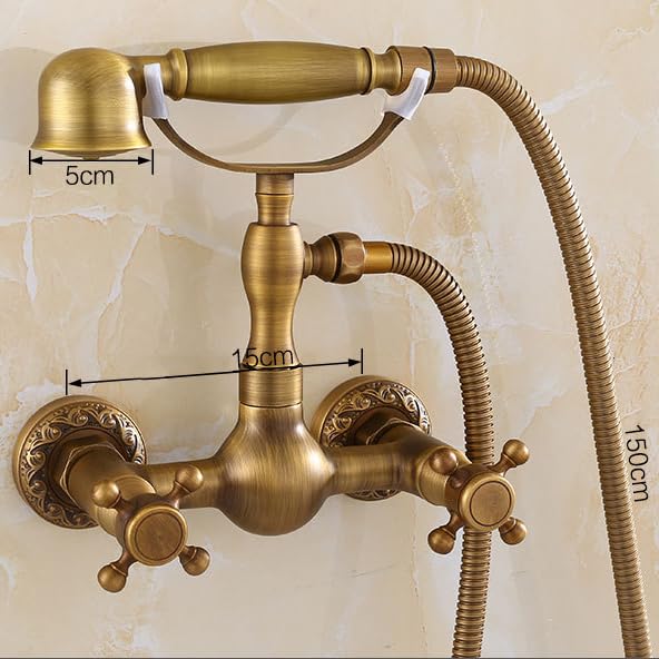 Mitigeur de douche rétro robinet baignoire mural double levier