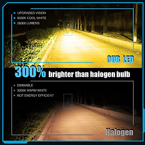 Chopdark 2023 Upgraded Led H3 H3Ll Car Motorcycle Fog Light Drl Bulbs Conversion Kit 12V 3000K Yellow 1:1 All-In-One High Low Beam Headlight Halogen Replacement Mini Fanless Pnp 2Pcs 12336 64151 #TOP2