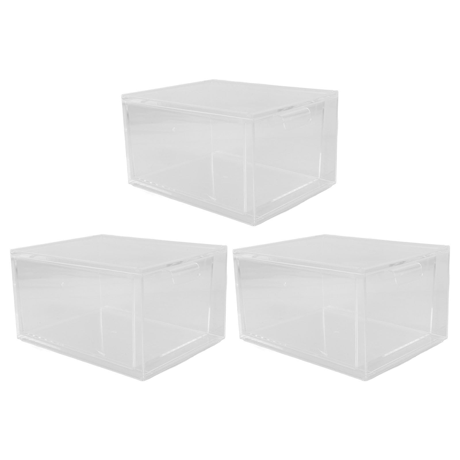 ABOOFAN 3 Pièces Organisateur de Tiroir Transparent Empilable en Acrylique