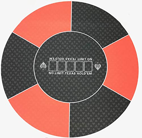 Tapete de Poker Redondo Rojo Cover