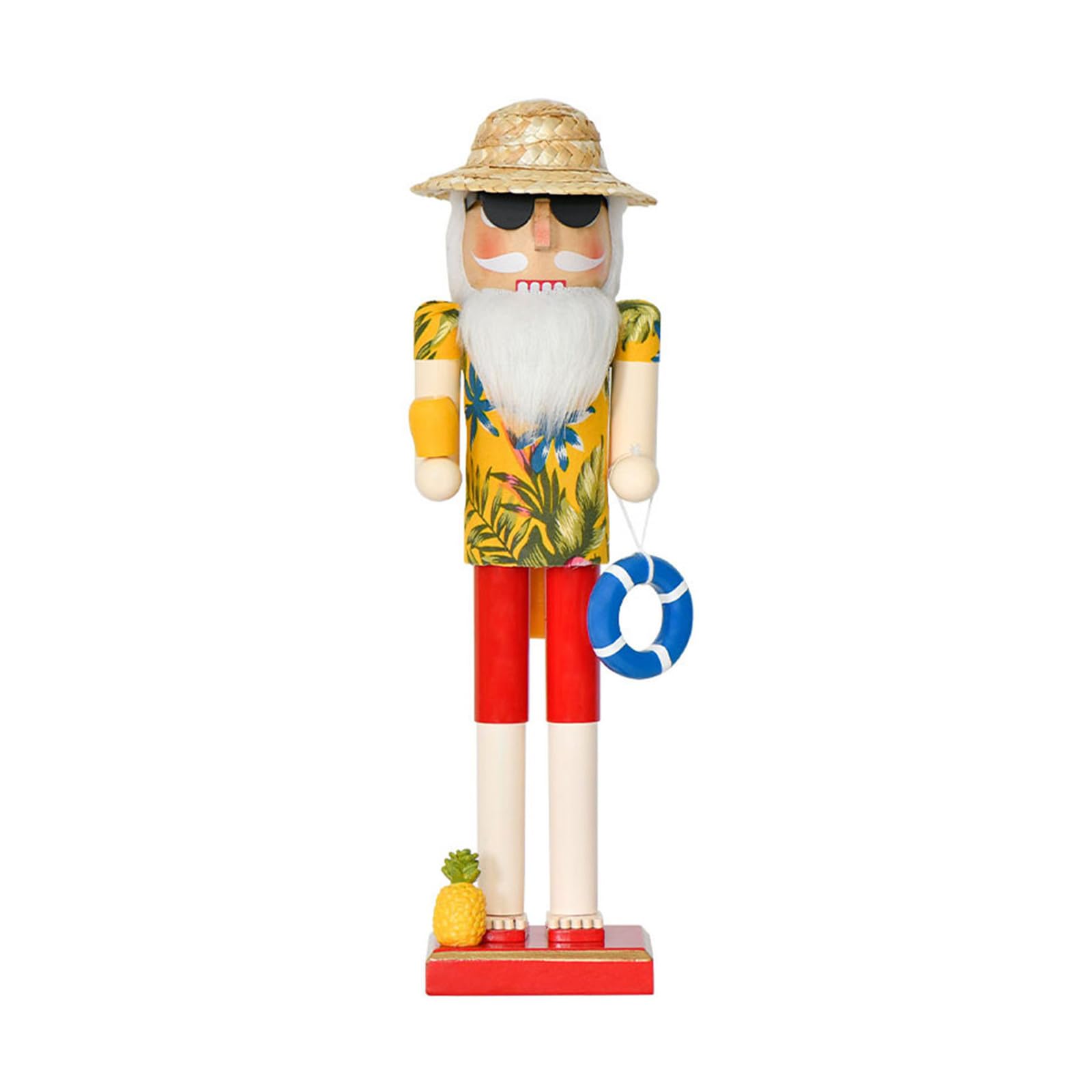 Mekalero Christmas Nutcrackers Figure Surfer Santa Nutcrackers Ornament Summers Nut Crackers Decorations for Beach Decorations Christmas Ornament Figure Surfer Santa Summers Nut Crackers for Beach