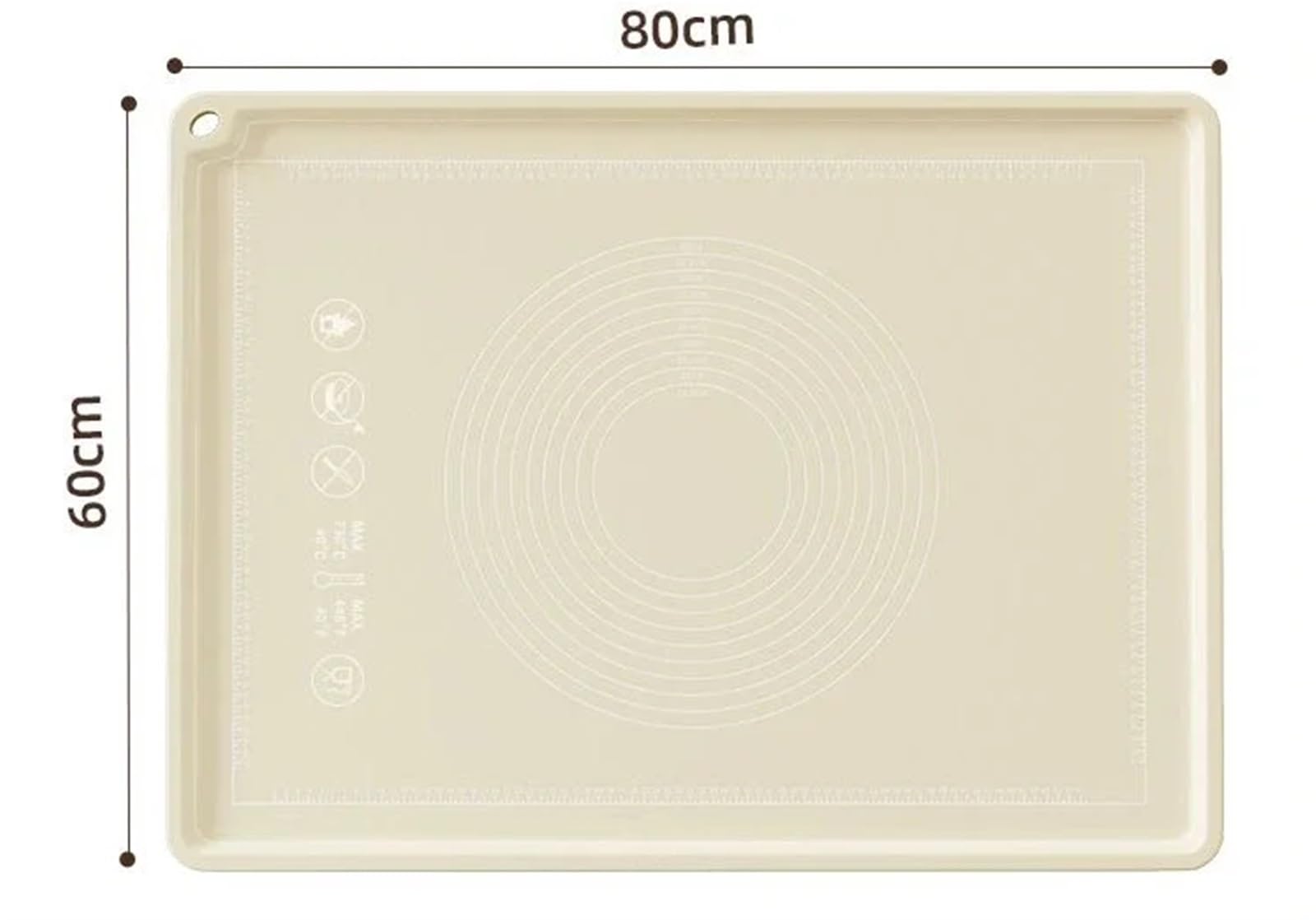 Esterilla de silicona for amasar, espesante for el hogar, esterilla for albóndigas, almohadilla plástico for, tabla cortar, herramientas cocina Para Hacer Pasteles Y Masas(Beige50x70cm)