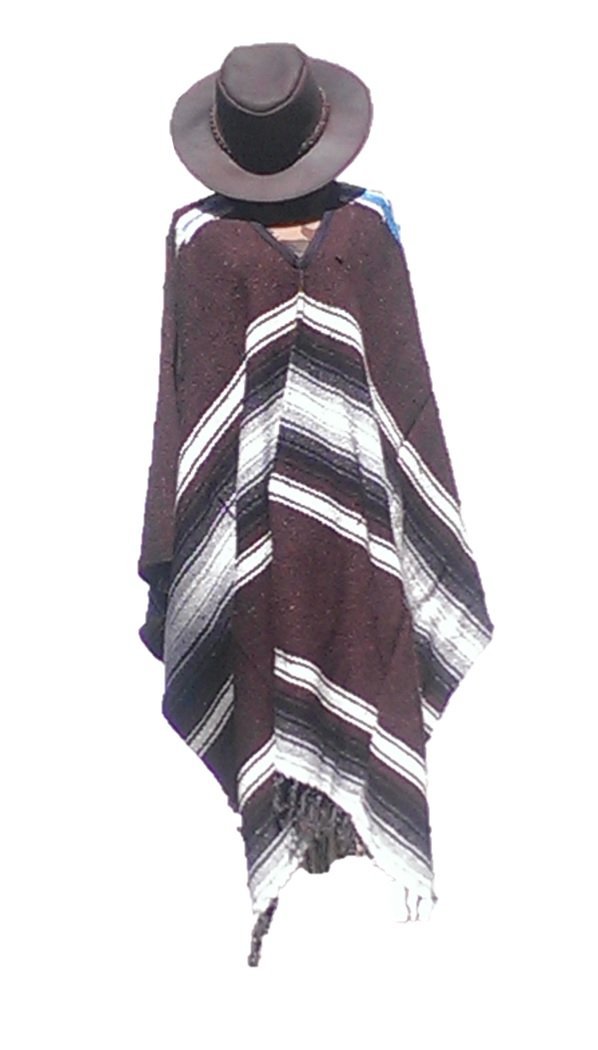 Sharpshooter Clint Eastwood Good Bad Ugly Brown Cowboy Hat & Brown Poncho Set