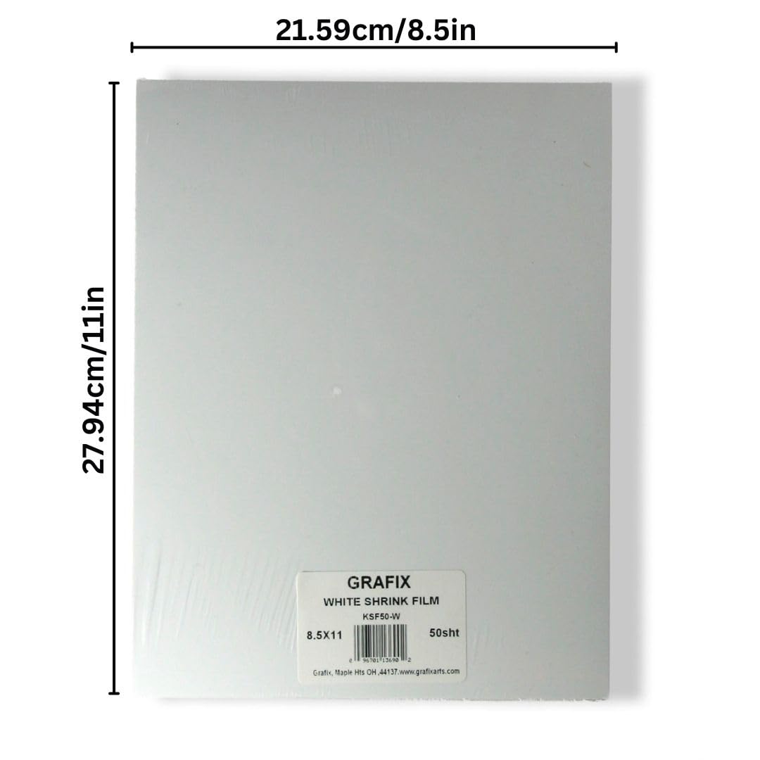 Grafix ksf50-w 8 – 1/2-inch por 11 Pulgadas Shrink Film