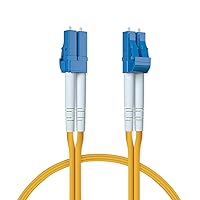 Vista 7 de ipolex OM3 LC a LC Cable de conexión de fibra LC, cable de fibra óptica 10G multimodo dúplex LC 50/125μm, LSZH 3.3 ft (3 pies), aguamarina