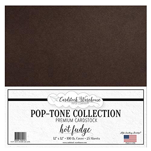 Hot Fudge Brown Cardstock Paper - 12 X 12 Inch 100 Lb. Heavyweight Cover - 25 Sheets From Cardstock Warehouse #TOP6
