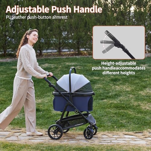 Image of 3-in-1 Dog Stroller for Small and Medium-Sized Dogs up to 55 lbs