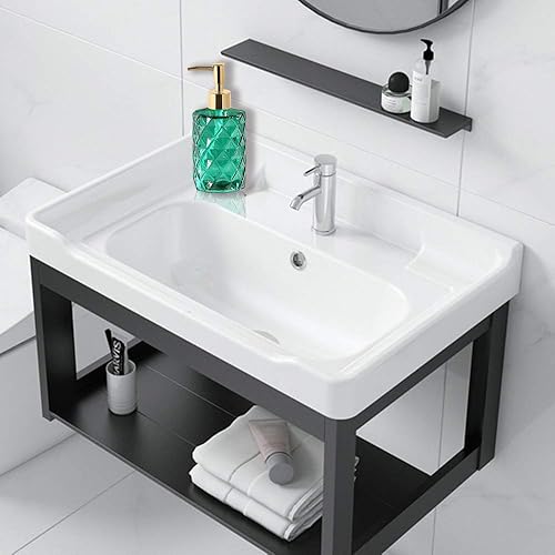 Miniatura 4 de Dispensador de jabón, tarro de botella de vidrio colorido de 11 onzas con bombas de plástico para líquido de manos recargable, aceites esenciales,