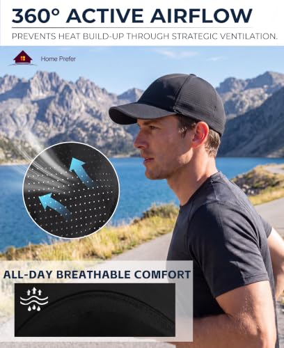 Image of Home Prefer Reflective Water Repellent Quick Dry Airy UPF50+ Sun Hat for Men Women Outdoor Sports Baseball Caps Unisex