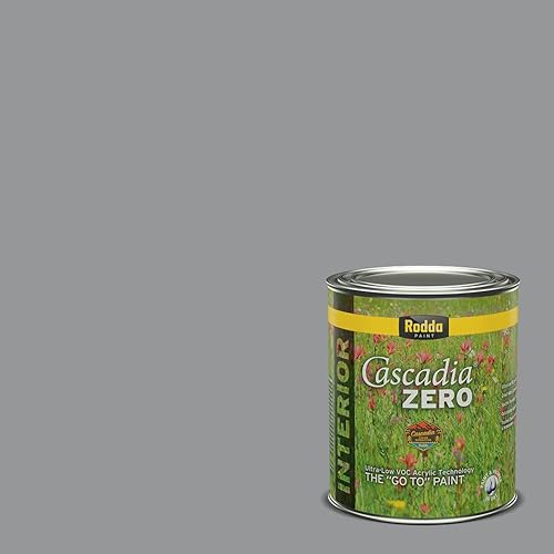 Vista 60 de Rodda Paint CASCADIA ZERO - Pintura satinada e imprimación para interiores en uno, 1 galón, pizarra