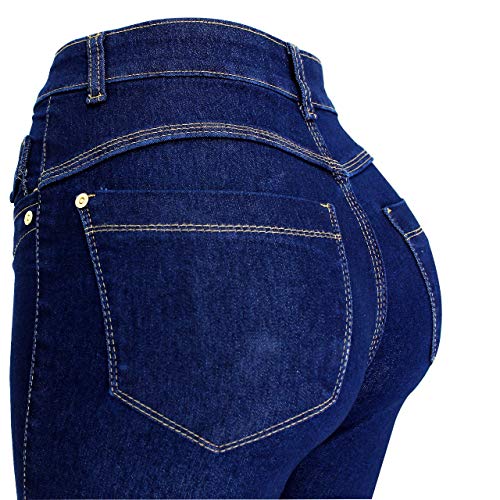 Calça Jeans Feminina Skinny Cós Alto Cintura Alta Hot Pants (44)