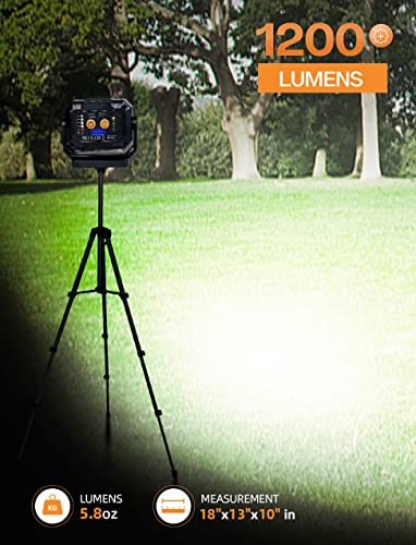 Led Rechargeable Work Light, 1200Lm Portable Cob Magnetic Lights With 7 Lighting Modes, 360°Rotatable Flood Lights For Car Repairing, Job Site Lighting Emergency Outdoor Camping Hiking #TOP6