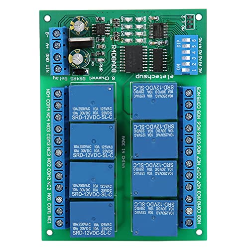 Relais 12V 8 canaux Modbus RTU : optimisez votre box rail DIN PLC