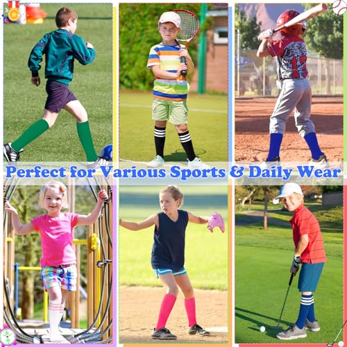Image of Sarfel Toddler Soccer Socks Kids Soccer Socks Youth Soccer Socks Kids Baseball Socks Girls Softball Socks Boys Football Socks