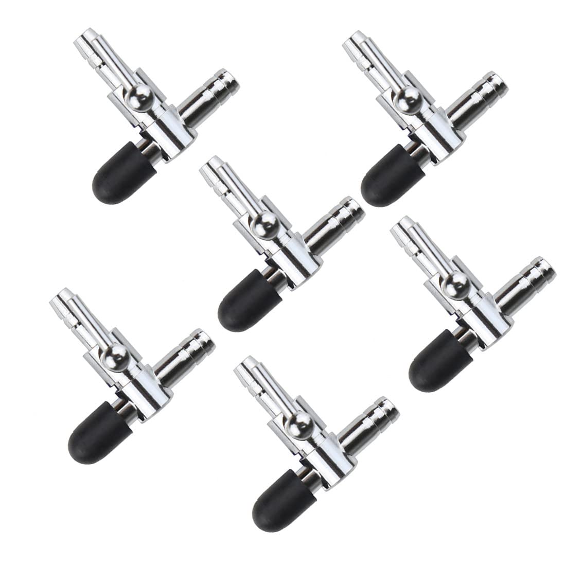 bnafes Aquarium Fish Tank Air Flow Control Lever Pump Single Way T Valve, 6-Pack