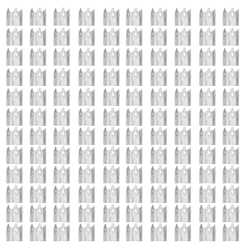 Flosius Dreadlocks Beads, 120 PCS Silver Crown Hair Jewelry for