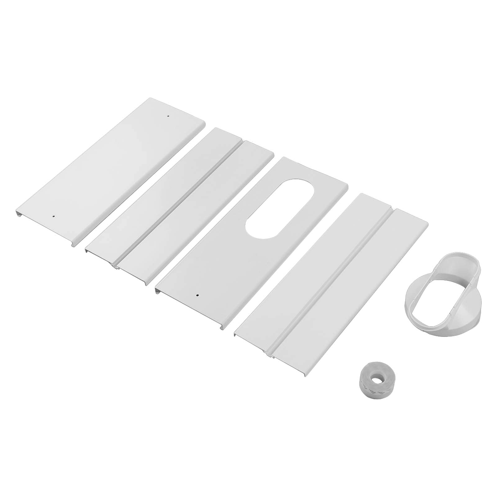 Kit de ventilación de aire acondicionado para ventana, kit portátil para aire acondicionado y ventana, apto para todos los sistemas de aire acondicionado con manguera de escape de 5,1 pulgadas, aire