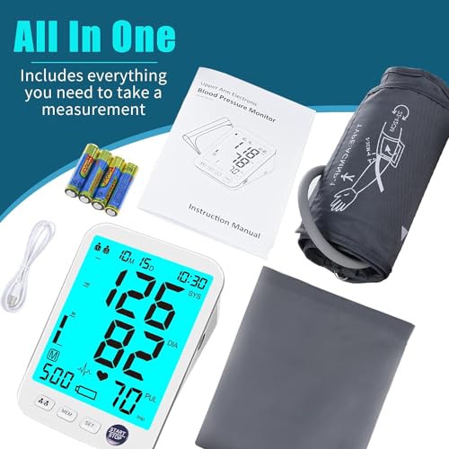 Urion U80 Blood Pressure Monitor Upper Arm Large Led Backlit Screen 1000 Sets Memory Automatic Digital Bp Machine Adjustable Bp Cuff thumb #5