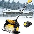 Cordless Snow Shovel, Electric Snow Blower with 2 x 4.0Ah Batteries and Charger, Battery-Powered for Patio, Driveway, 32ft Throw Distance