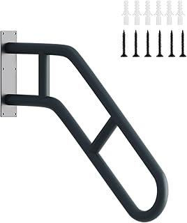 Upgraded Stair Handrails for 1-3 Steps, Wall Mounted Safety Grab Bar with Matte Finish, 25" Length Handrails for Outdoor a...