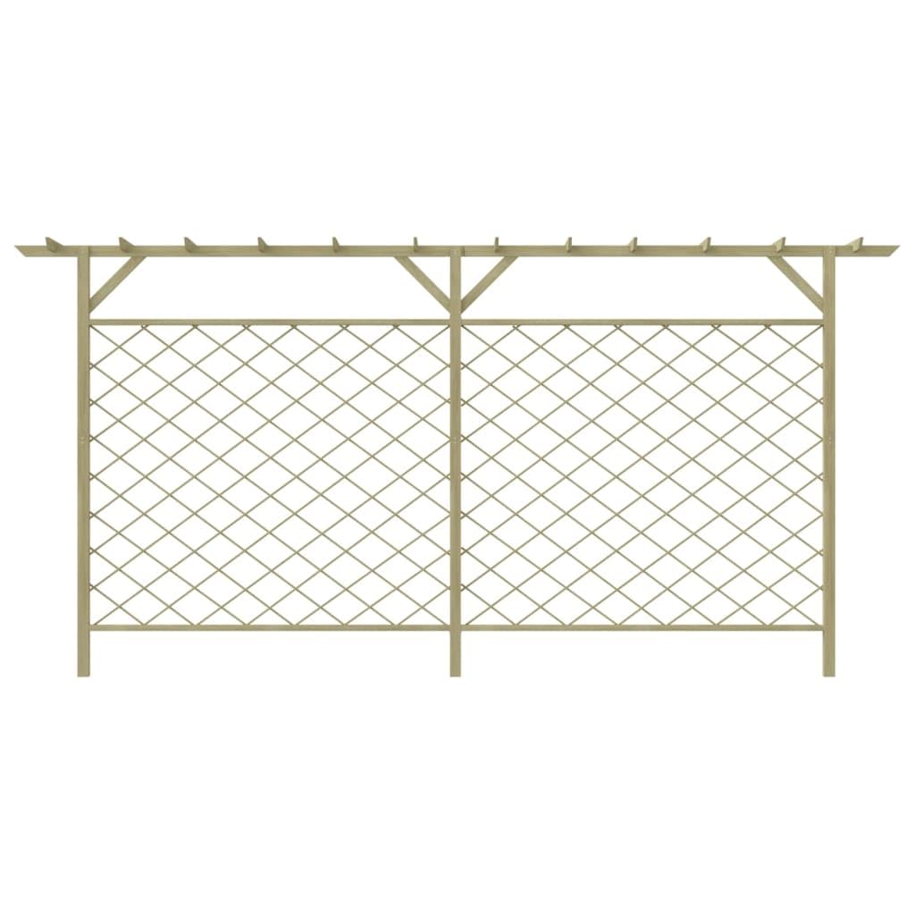 vidaXL Recinzione Lattice e Pergolato Giardino Recinto con Pergola Steccato Arredo Arredamento Recinto da Giardino Barriera Aiuole Legno Pino